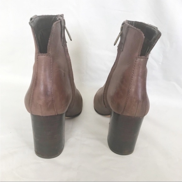 Sam Edelman leather stacked heel boots - Picture 7 of 8